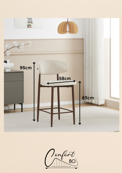 Chaise de bar Boheme pied couleur hêtre