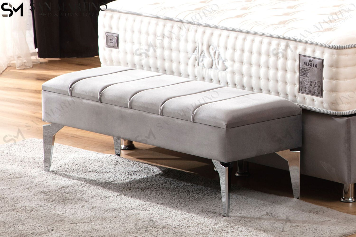 Banquette Coffre Tokyo Gris