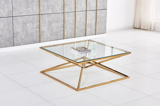 Table basse Pyramide gold