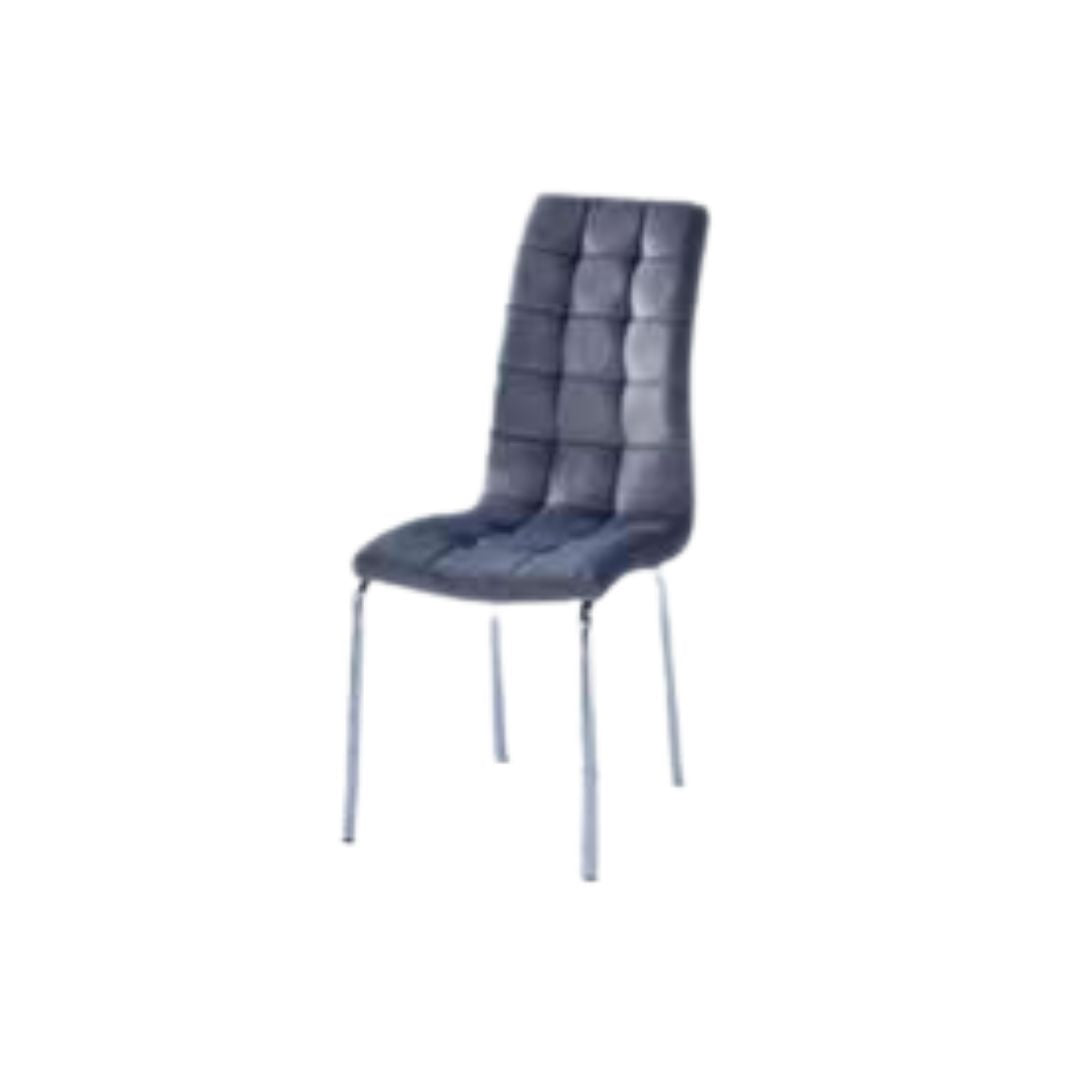 Chaise Emma velours gris