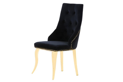 Chaise anneau clouté or