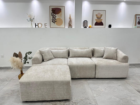 Canapé MILA Modulable tissu marbella beige