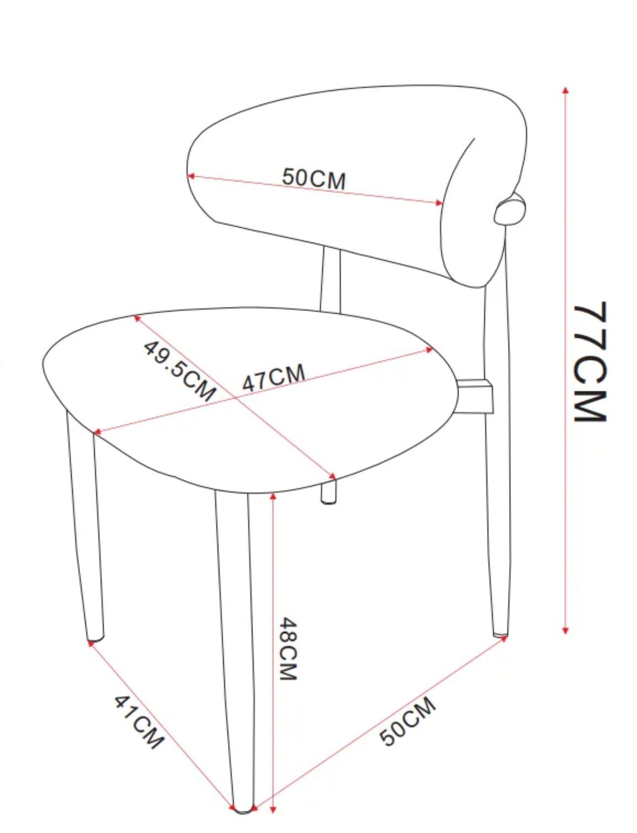 Chaise Boheme noyer/grain beige