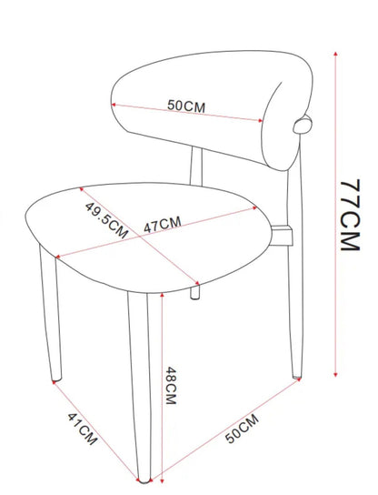 Chaise Boheme noyer/grain beige