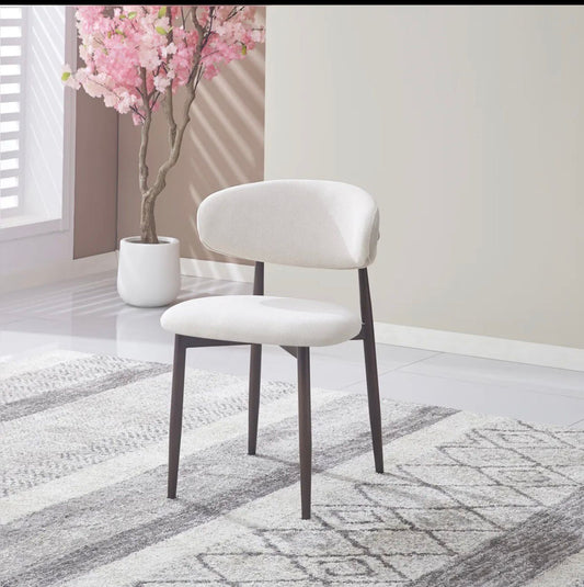 Chaise Boheme noyer/grain beige