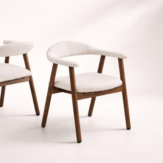 Chaise Berita pied couleurs noyer