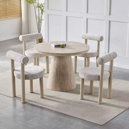 Table de séjour extensible Pera 100cm couleur travertin