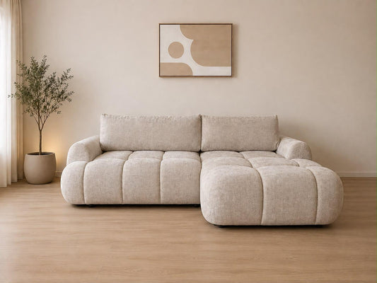 Canapé D'angle Convertible Léo tissu Marbella