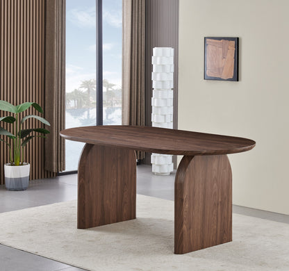 Table de séjour Sophia 180cm couleur noyer - 6 personnes