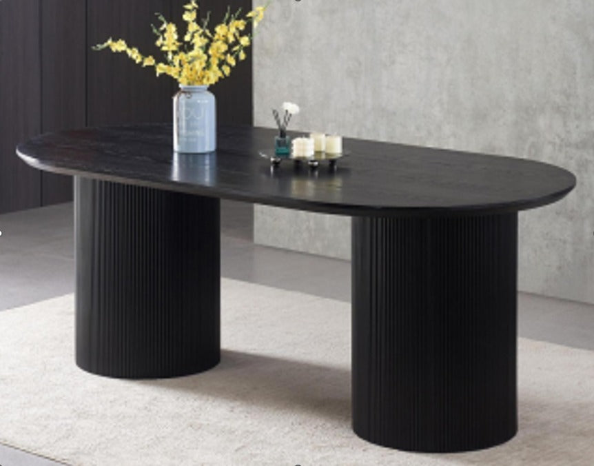 Table de séjour Tino noir brillant