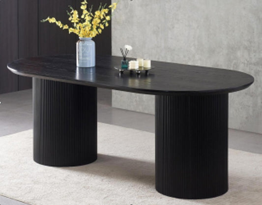 Table de séjour Tino noir brillant
