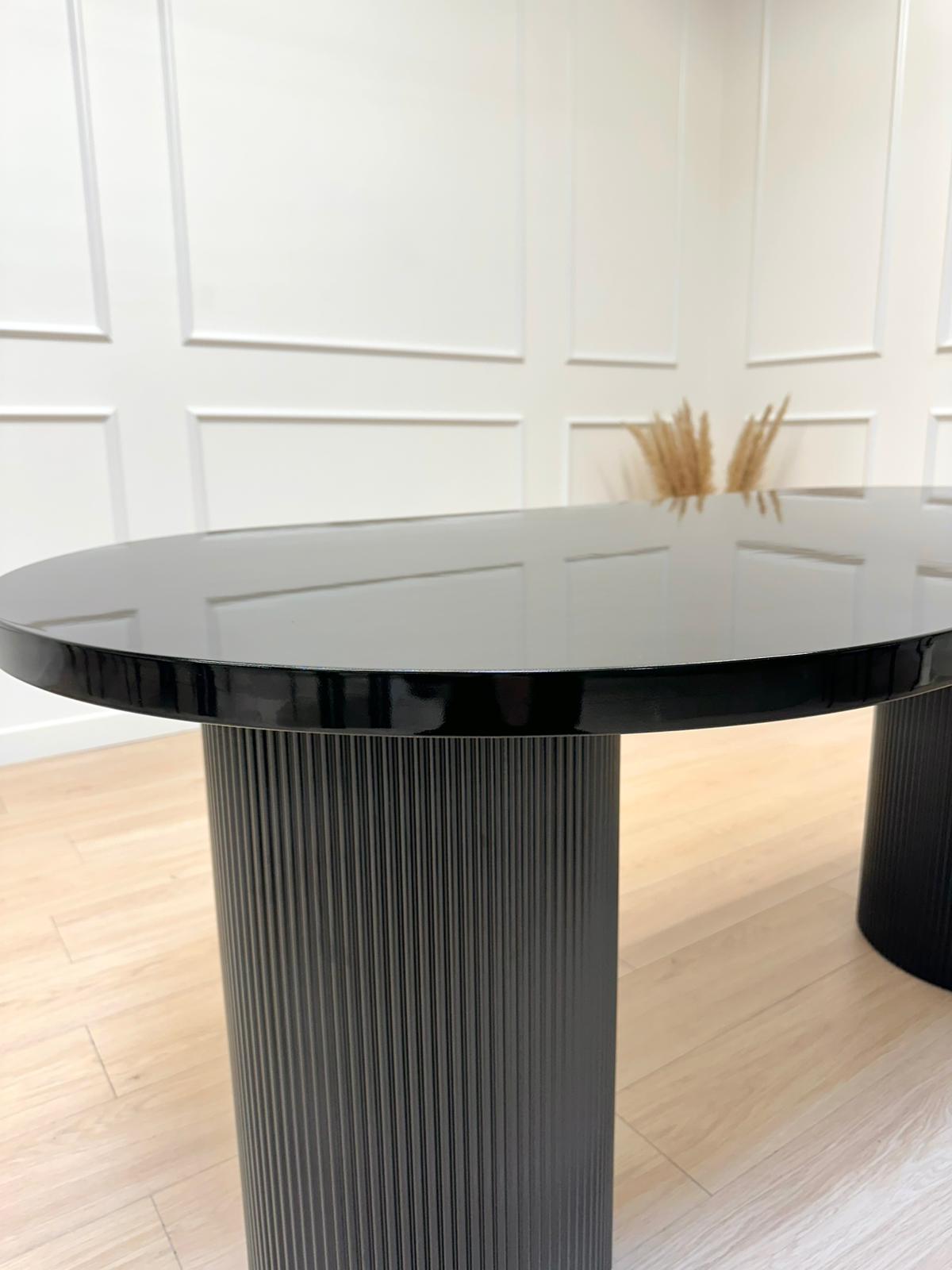 Table de séjour Tino noir brillant