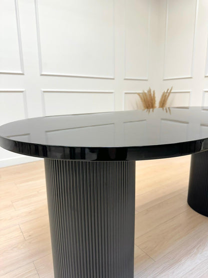 Table de séjour Tino noir brillant