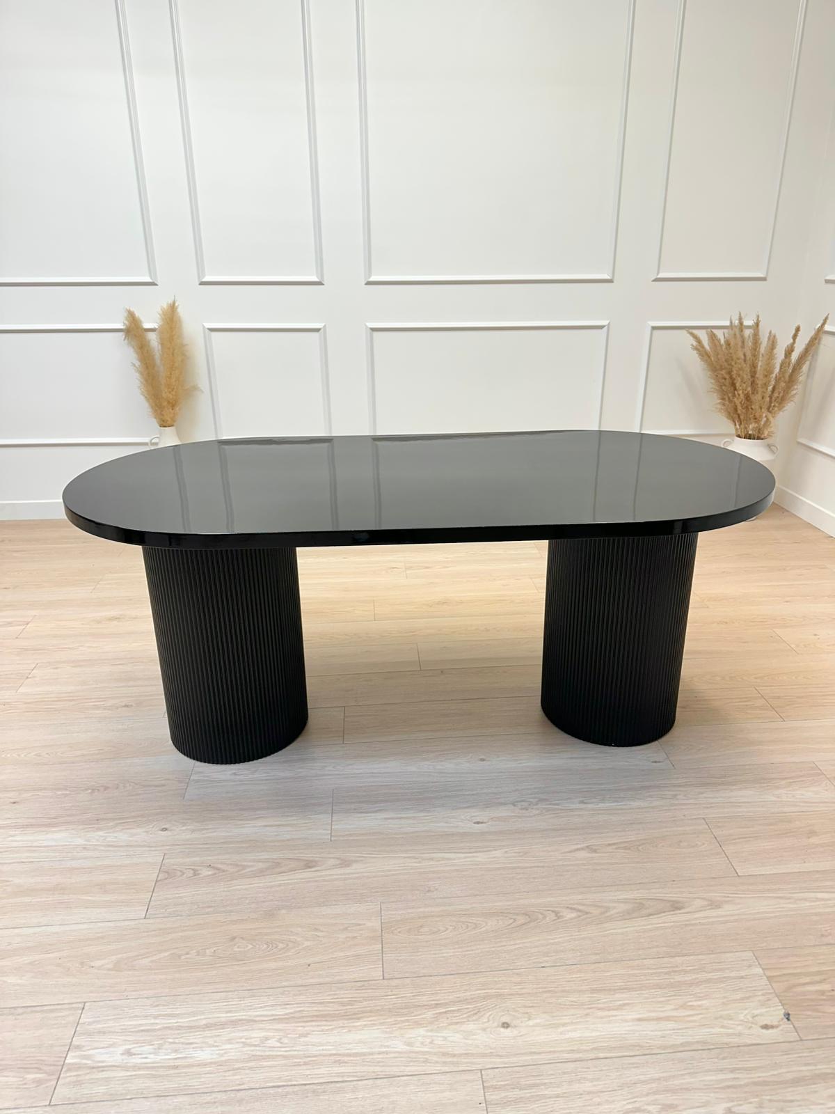 Table de séjour Tino noir brillant